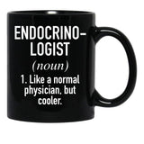 Endocrinologist Defined Black Coffee Mug, Gift Coffee Mug - Black