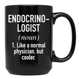 Endocrinologist Defined Black Coffee Mug, Gift Coffee Mug - Black