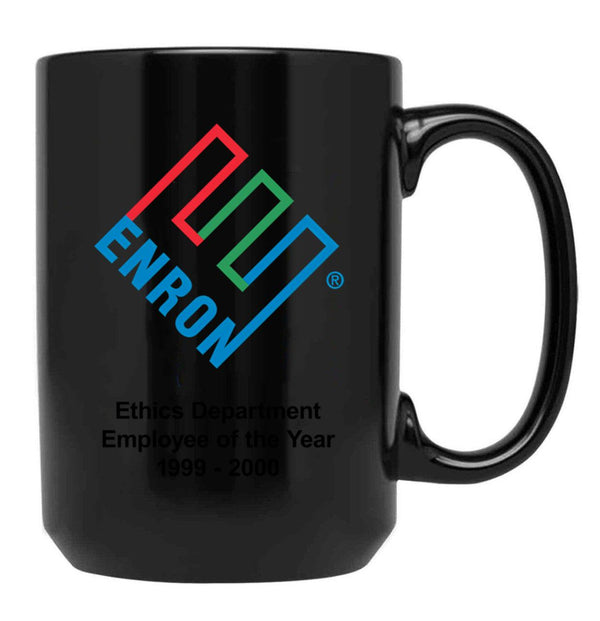 Enron Ethics Department Employee Of The Year Black Coffee Mug, Gift Coffee Mug - Black