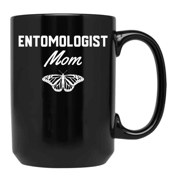 Entomologist Mom Black Coffee Mug, Gift Coffee Mug - Black