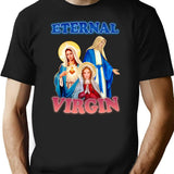 Eternal Virgin Minimalist Graphic T-Shirt - Unisex Streetwear Tee - Black