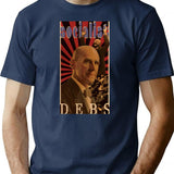 Eugene V. Debs Bootleg Rock Style Design Bootleg Graphic T-Shirt - Navy