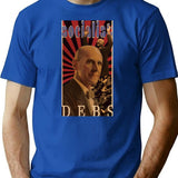 Eugene V. Debs Bootleg Rock Style Design Bootleg Graphic T-Shirt - Blue
