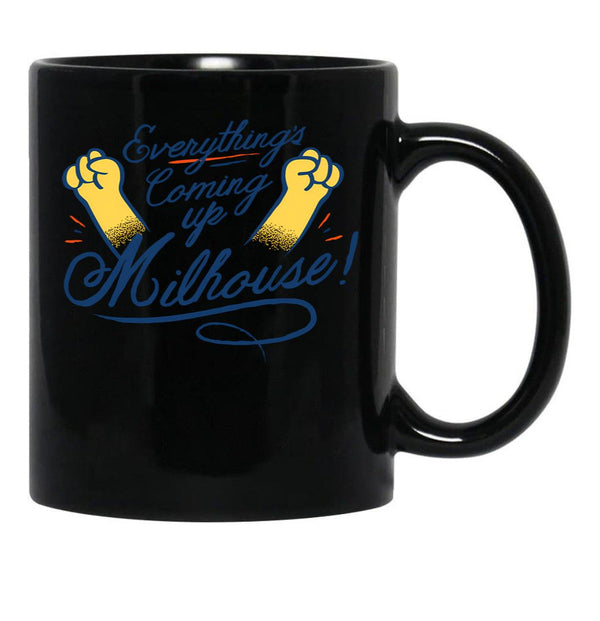 Everything'S Coming Up Milhouse Funny Novelty Cat Lover Cat Owner Gift Black Coffee Mug, Gift Coffee Mug - Black