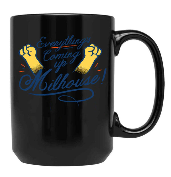 Everything'S Coming Up Milhouse Funny Novelty Cat Lover Cat Owner Gift Black Coffee Mug, Gift Coffee Mug - Black