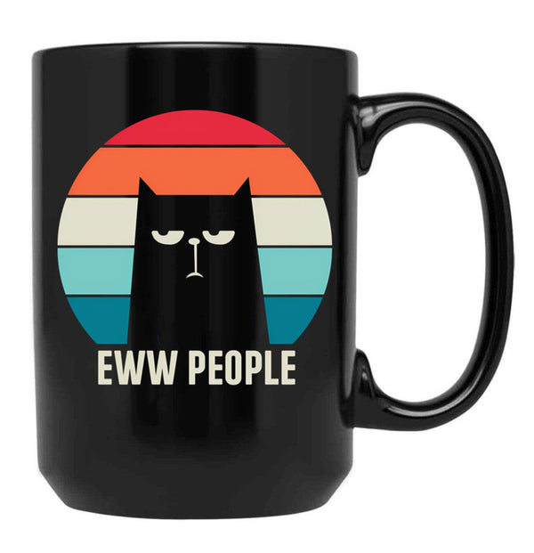 Eww People Black Coffee Mug, Gift Coffee Mug - Black