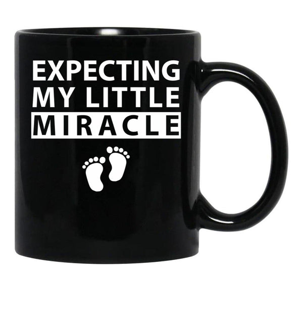 Expecting My Little Miracle Black Coffee Mug, Gift Coffee Mug - Black