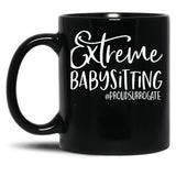Extreme Babysitting Ivf Surrogate Surrogacy Infertility Black Coffee Mug, Gift Coffee Mug