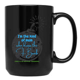 F-Bomb Mom In Blue Black Coffee Mug, Gift Coffee Mug - Black