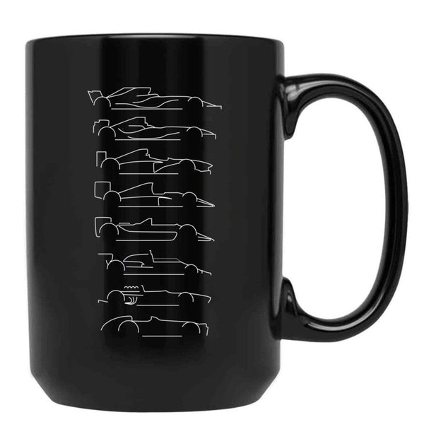 F1 Decades Black Essential Black Coffee Mug, Gift Coffee Mug - Black