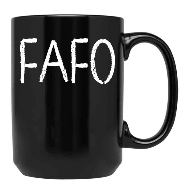 Fafo Says It All Black Coffee Mug, Gift Coffee Mug - Black