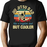 Fathers Day Jiu Jitsu Dad Training Father Vintage Funny (2) Minimalist Graphic T-Shirt - Unisex Streetwear Tee - Black