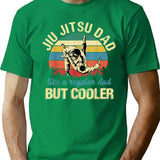Fathers Day Jiu Jitsu Dad Training Father Vintage Funny (2) Minimalist Graphic T-Shirt - Unisex Streetwear Tee - Green