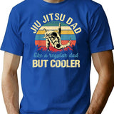 Fathers Day Jiu Jitsu Dad Training Father Vintage Funny (2) Minimalist Graphic T-Shirt - Unisex Streetwear Tee - Blue