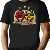 Flippant Ddeadpoolwolverine Bootleg Graphic T-Shirt - Black