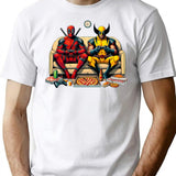 Flippant Ddeadpoolwolverine Bootleg Graphic T-Shirt - White