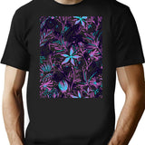 Flower Hell Blossom Bootleg Graphic T-Shirt - Black