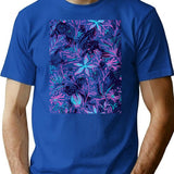 Flower Hell Blossom Bootleg Graphic T-Shirt - Blue