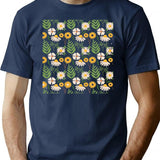 Flower Is My Heart The Meaning Of Sunflowers Bootleg Graphic T-Shirt - Navy