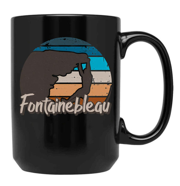 Fontainebleau Mountain Climbing Gift Black Coffee Mug, Gift Coffee Mug - Black