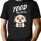 Food Motivated Bootleg Graphic T-Shirt - Black