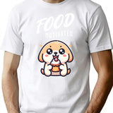 Food Motivated Bootleg Graphic T-Shirt - White