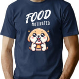 Food Motivated Bootleg Graphic T-Shirt - Navy