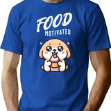 Food Motivated Bootleg Graphic T-Shirt - Blue
