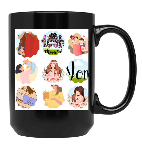 For Mom Black Coffee Mug, Gift Coffee Mug - Black