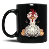 Frazzled Chickens Black Coffee Mug, Gift Coffee Mug