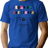 Fred Again.. Turn On The Lights Music Player Bootleg Graphic T-Shirt - Blue