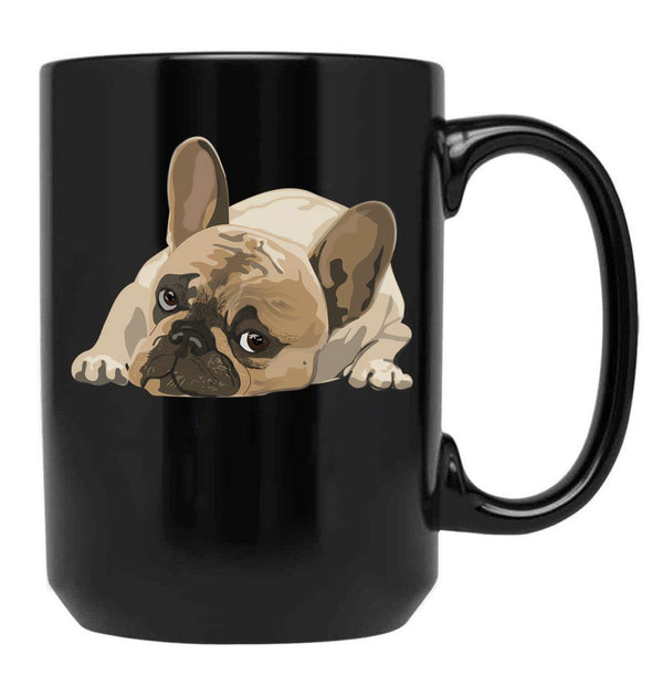 French Bulldog Black Coffee Mug, Gift Coffee Mug - Black