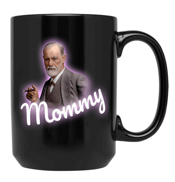 Freud Mommy Meme Classic Black Coffee Mug, Gift Coffee Mug - Black