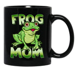 Frog Mom Cute Frog Lover Graphic Design Black Coffee Mug, Gift Coffee Mug - Black