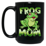 Frog Mom Cute Frog Lover Graphic Design Black Coffee Mug, Gift Coffee Mug