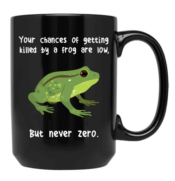Frog Never Zero Black Coffee Mug, Gift Coffee Mug - Black