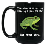 Frog Never Zero Black Coffee Mug, Gift Coffee Mug