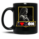 From Egyape ArtistsMom I Love You (3Rd Design) Black Coffee Mug, Gift Coffee Mug