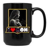 From Egyape ArtistsMom I Love You (3Rd Design) Black Coffee Mug, Gift Coffee Mug - Black