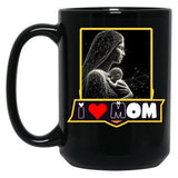 From Egyape ArtistsMom I Love You (3Rd Design) Black Coffee Mug, Gift Coffee Mug
