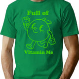 Full Of Vitamin Me Lime Vintage Design Minimalist Graphic T-Shirt - Unisex Streetwear Tee - Green