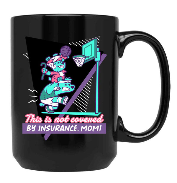 Fun Graphic For Families Who Love Basketball Black Coffee Mug, Gift Coffee Mug - Black