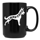 Funny Belgian Malinois Cray Crazy Maligator Dog Gift Black Coffee Mug, Gift Coffee Mug - Black