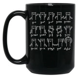 Funny Cat And Math Cat And Algebra Lover Black Coffee Mug, Gift Coffee Mug