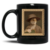 Funny Cat Black Coffee Mug, Gift Coffee Mug
