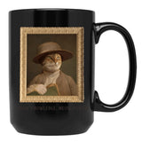 Funny Cat Black Coffee Mug, Gift Coffee Mug - Black