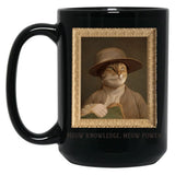 Funny Cat Black Coffee Mug, Gift Coffee Mug