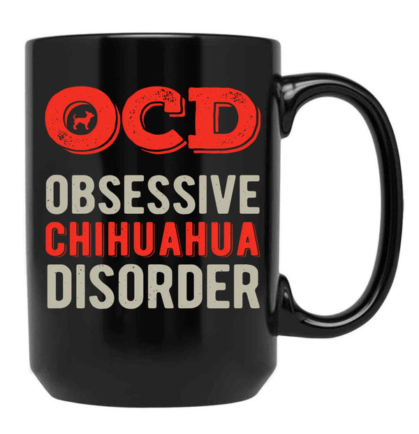 Funny Chihuahua Black Coffee Mug, Gift Coffee Mug - Black