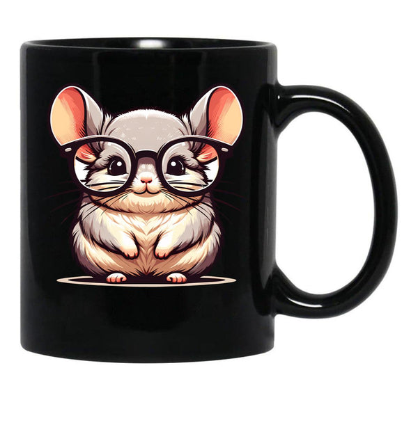 Funny Chinchilla Black Coffee Mug, Gift Coffee Mug - Black