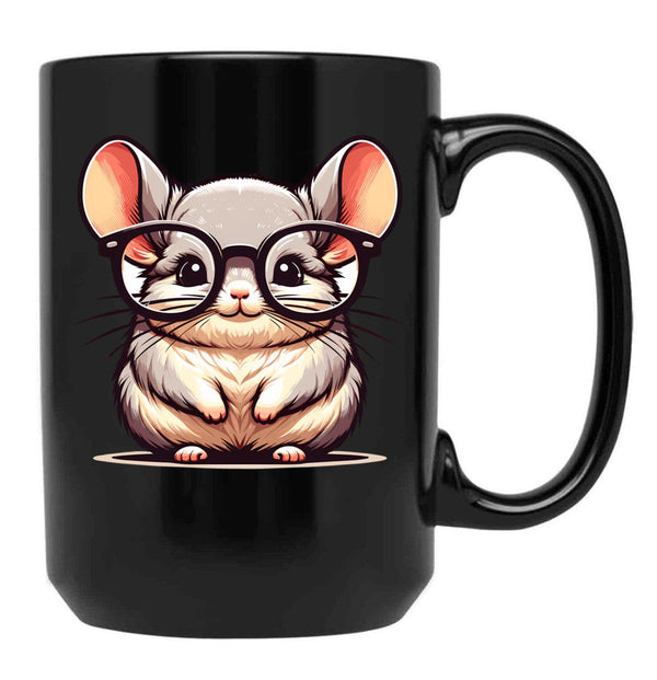 Funny Chinchilla Black Coffee Mug, Gift Coffee Mug - Black